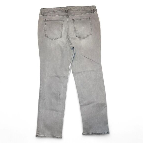 Lane Bryant Women’s 20 Signature Fit Mid-Rise Straight Gray Jeans Flex Magic Wai - Picture 2 of 4